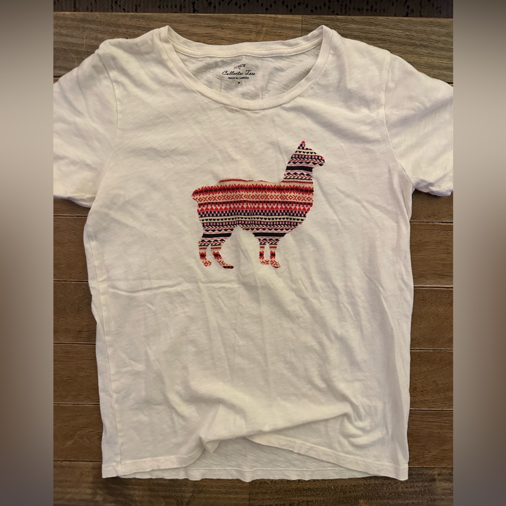 J crew collector T shirt with llama - Picture 2 of 2